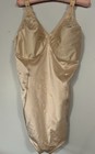 Nwt Vintage Va Bien 12916 Satin Lace Bodysuit Tummy Control 46d Cream Shapewear