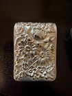 Antique S  Kirk   Son Sterling Silver Repouss   Floral Match Safe   Vesta Case Se