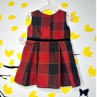 The Children   s Place Christmas Red And Black Plaid Baby Girl Dress 12-18 Months