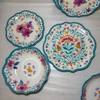 The Pioneer Woman Melamine Folk Geo 6-piece Dinnerware Set  Teal