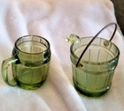 Vintage Olive Green Mini Whiskey Barrel   Pail Ashtray