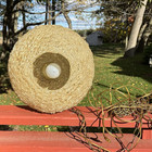 Vtg 50s Mcm Mid Century Modern Lucite Spun Spaghetti Hanging Orb Swag Lamp Light