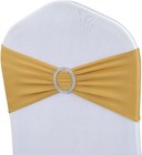 Chair Sashes Spandex Stretch Chair Bows With Buckle Slider For Wedding Party    