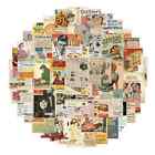 50 Pc Classic Retro Sticker Lot Vintage Newspaper Tabloid Design Decal Laptop