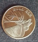 Bull Elk Bright Brass Card Guard Coin