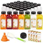  45pcs Juice Bottles  12oz Reusable Juice Bottles With Caps And 12oz 45pcs