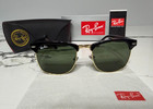 Ray-ban Sunglasses Clubmaster Classic Black Frame Glass Gray Lens 51 Mm