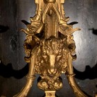 Huge Rare   Stunning Rams Heads Antique Figural Pair Of Sconces 19th C  French