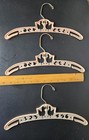 3 Vintage Baby Children s Clothing Hangers Pink Chicken    Numbers Plastic