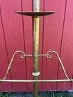 Vintage Gentlemens Valet Brass Butler Stand Mid Century Tall Heavy