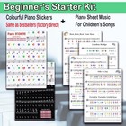 Piano Keyboard Stickers For 88 61 54 49 37 Key  With Piano Sheet Music large    