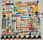 New Genuine Lego City Minifigure Accessories Parts Lot 190 Pieces  Food  Tools  