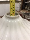 Antique Ruffled Milk Glass Lamp Shade 10 5    Wide
