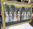 Antique Indian Painting Large Very Old Original Antique Painting Rare Old - Af