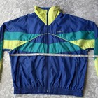 Vintage 80s Adidas Purple Geometric Windbreaker Track Jacket Made In Taiwan M