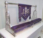 Vintage Funeral Kneeler Ornate Prayer Rail Single Double Wide Prie Dieu W case
