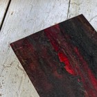 9 5x5 75 Antique French Marbled Paper Black Red Pattern C1850 Unique Art Collag