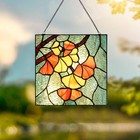Pa0005 Tiffany Style Stained Glass Window Panel Handcrafted Ginkgo Leaf