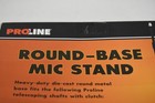 Proline Round Base Mic Stand Black Heavy Duty Die Cast Round Metal Ms235bk