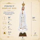 23 5  Our Lady Of Fatima Virgin Mary White Religious Statue   1036
