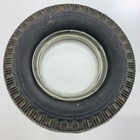Vintage Goodyear Tire Clear Glass Ashtray Canada Super Cushion Rubber 6in U604