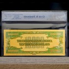 100mg 24k Gold 1928  10 000 Dollars Gold Certificate Banknote With White Coa