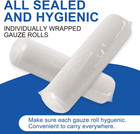 48 Pack Gauze Rolls 4 In X 4 1 Yards  Individually Wrapped Rolled Gauze Breathab