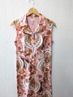 Vtg Chix Puku Finland Maxi Dress Psychedelic Hippie Boho Colorful 60s 70s 42