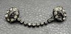 Vintage Rhinestone Sweater Clip     Cardigan Guard     1950s Chain Mid Century