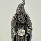 Vintage Pewter Wizard Figurine Crystal Ball Fantasy Mage 2 3 4  Tall