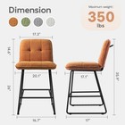Brown Counter Height Bar Stools Set Of 3 Wide Seat 26 Inch Bar Stools With Back