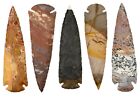    5  Flint Spearhead Arrowhead Ohio Collection Project Point Knife Blade   