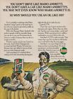 1972 Castrol Motor Oil - Cartoon Art Mario Andretti Indy Car Racer - Print Ad
