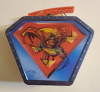 Superman Tin Carry Case With Handle  Lenticular Front Display  Mini Metal Box