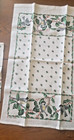 2 Vintage Stevens Christmas Blue Birds Holly 100  Linen Tea Towels Usa Nos