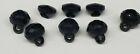 Vintage   Small Black Faceted Plastic Bead flat Buttons - Mixed Lot 8 1 2  Dia  