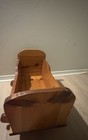 Vintage Brown Solid Wood Baby Cradle - Wooden Cradle For Baby  Brown Color 