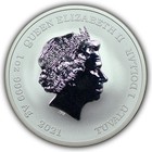 2019-p Tuvalu  1 The Simpsons Marge And Maggie 1 Oz  9999 Fine Silver Bu Coin