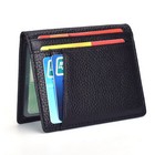 Real Leather Slim Wallets For Men Bifold Wallet With 2 Id Window Rfid Blocking