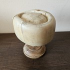 Pillbox Millinery Hat Block 60s Vintage Wooden Supplies Form Antique Mold Wood