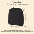 Elfjoy 2 Pack D-shape Chair Cushions For Dining Chairs With Set Of 2  Black