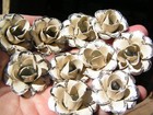 Ten Distressed Off-white Metal Rose Flowers  Crafting Embellishments  Jewelry