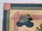 New Handmade Baby Girl Boy Quilt Crib Blanket Frogs Lilypads Appliqued Patchwork