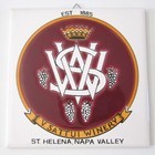 V Sattui Winery Ceramic Tile St Helena Napa Valley Trivet Wall Hanging 6 X 6