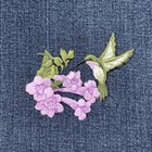 Hummingbird   Flowers Applique Patch Gardening Bird Embroidered 3 5  Iron On