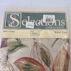 Vintage Selections 100  Cotton Tablecloth Falling Leaves 52  X 52  Square New