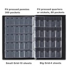 Mudor Pressed Penny Collecting Book  Souvenir Big-380 Pockets  Black 