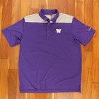 Uw Washington Huskies Mens Xl Lot Of 2 Athletic Quick Dry  Golf Polo Shirts Euc