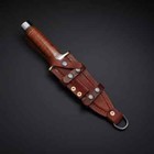 Custom Handmade D2 Steel Fantasy Dagger Hunting Knife With Leather Sheath