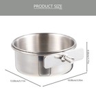 2 Sets Parrot Cup Bird Water Bowl Stainless Steel Food Travel Cage Feeder